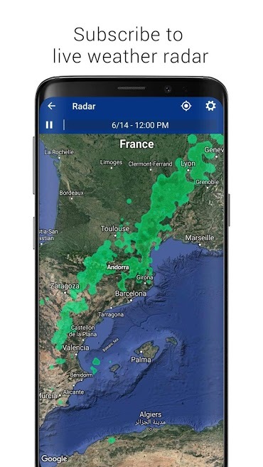 دانلود برنامه آب و هوای اندروید Transparent clock & weather Pro