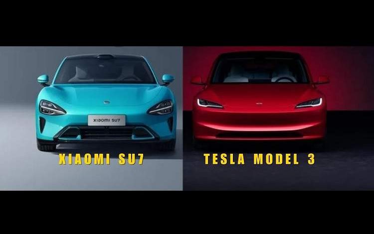 مقایسه خودروهای برقی: شیائومی SU7 در برابر تسلا مدل 3 + ویدئو