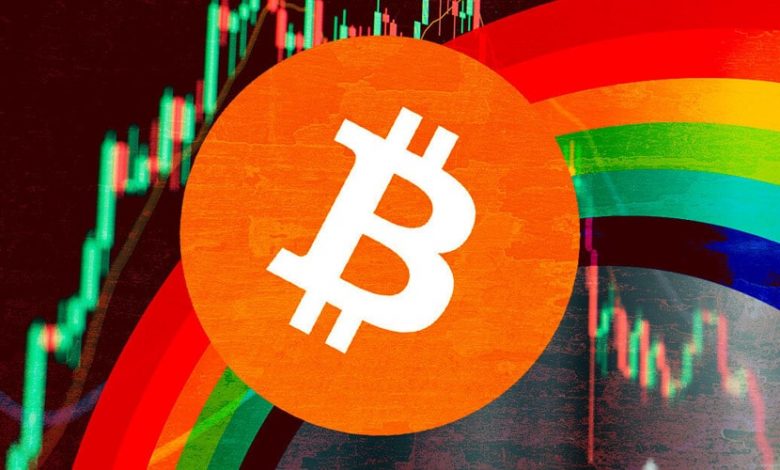 ترسیم مسیر بیتکوین با نمودار رنگینکمان؛ اوج چرخه کی و کجا ثبت میشود؟
