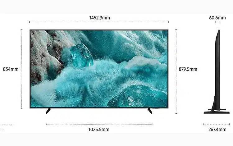 ابعاد تلویزیون 65 اینچ سامسونگ | آشنایی با ابعاد استاندارد
